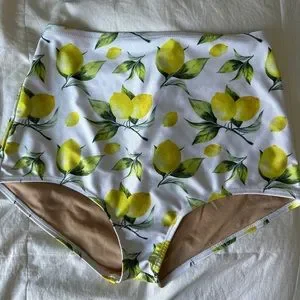 Lemon Bikini Full Coverage Swimsuit, By Alanna Swimwear, Modest Swimsuit,  XS S